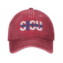 Sisu Finnish Flag Distressed Baseball Cap Hat Unisex For The Sun Fashion Beach Anime Hat Wild Ball Hat Unisexs Caps Womens pink