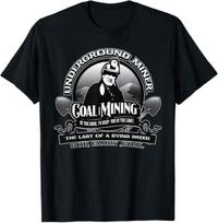 Coal Mining Underground Miner Retired Miner God Family Coal T-Shirt S