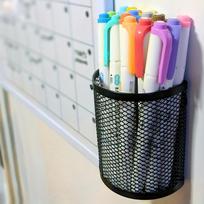 Magnetic Pen Holder for Whiteboard and Refrigerator, Half Round Desk for and Home Storage One Size juoda