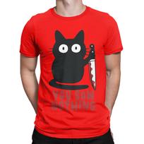 Unisex TShirt You Saw Nothing Cat What Vintage 100 Cotton Tee Shirt Short Sleeve T Shirts Round Neck Clothes Printing L black