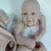 NPK 21 colio Lifelike Reborn lėlės rinkinys Phoenix Soft Touch Fresh White spalvos Minkštos lanksčios nebaigtos lėlės dalys unfinished doll parts gray