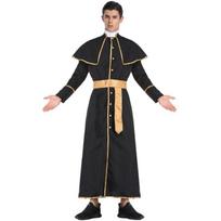 M-XL Kunigo uniforma, Vyriška, Suaugusiųjų Helovino kostiumas, Vyriška misionieriaus kunigo mantija, Kostiumas žaidimui M black