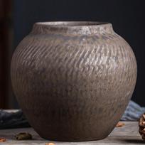 Retro Wabi-Sabi keraminis indas-vaza šviežioms ar džiovintoms gėlėms - Idealiai tinka svetainės, miegamojo ar televizoriaus spintelės dekoravimui gray