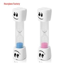 Creative Smiling Face Hourglass Timer—Cute, Drop-Proof 2/3-Minute Toothbrushing Timer for Kids 2 Minutes Green Sand