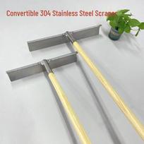 Sustiprintas nerūdijančio plieno mėšlo ir pelenų grėblys vištidėms 20cm Single Blade gray