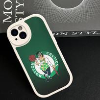 B-Boston C-Celtics Leather Phone Case For iPhone 16 15 14 17 Pro Max 11 12 Mini Plus Soft Shell iPhone 14 gray