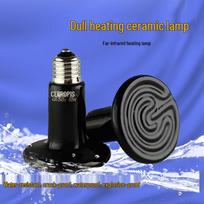 Ceramic Heat Lamp for Reptiles: No-Light Terrarium Heater with Temperature Control for Tortoises and Lizards. 25W gray