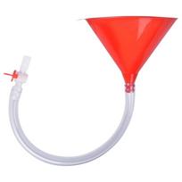 Beverage Funnel For Social Event Pool Parties Ergonomic Handle Plastic Construction Drinking Tool With Sealing Valves