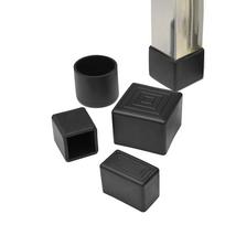 10x10~100x100mm Juodas Kvadratinis Silikoninis PVC Minkštos Gumos Moviklis Stalo ir Kėdės Kojos Dangtelis Išorinis Kepuraitė Neslystantis Stalo Kojos Dulkių Dangtelis 1 pcs&10x10mm juoda