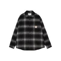 Carhartt WIP FW25 Brennan Shirt Jacket Square Tag Button Closure Chest Pocket Long Sleeve Jacket Men jackets I035324-34J-XX L black