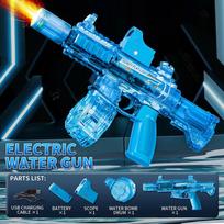 Electric Water Guns Large Capacity Powerful Squirt Automatic Water Gun Summer Beach Outdoor Game Toys For Boys Kid Birthday Gift blue