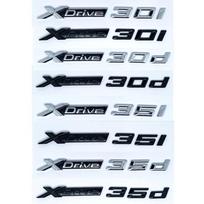 3D Xdrive 301 30d 35i 35d Automobilio sparno emblema Bagažinės ženklelis Lipdukas For BMW X1 X3 X4 X5 X6 X7 Logotipo Aksesuarai uw2 XDrive 30d sidabras