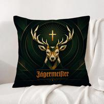 Brand Jagermeister Cushion Cover Natural Linen Pillowcase Set AllinOne Decor Cushion Cover for Sofa Bedroom Chair 30cmx30cm(12x12Inch)