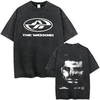 Washed Vintage Rapper The Weeknd Face Graphic T-shirts After Hours Til Dawn Tour 2026 T-shirt Men Women Hip Hop Fashion T Shirts S įvairiaspalvis
