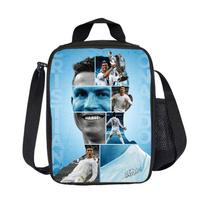 Ronaldo Šiluminis krepšys CR Futbolo Žvaigždės Izoliuotos pietų krepšiai Pietų dėžutė Neperšlampama rankinė-krepšys Sporto maisto laikymo krepšiai blue