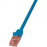 Logilink RJ45 tinklo kabelis CAT 6 U/UTP [1x RJ-Plug - 1x RJ-Plug] 2 m mėlynas, liepsnai atsparus (CQ2056U)