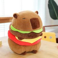 Mielas mėsainis Capybara pliušinis žaislas Kapibara lėlės pagalvė Ragdoll lėlės gimtadienio dovana 28cm【0.26kg】 beige
