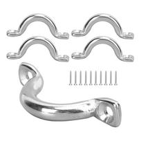 5pcs Kayak Canoe Rigging Boat Pull Handle Buckles Stainless Steel Kayak Accessories 8mm / 0.31in Dia white