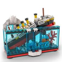 Moc Constructing Blocks Movie Sinking Titanic Technical Bricks DIY Assembly Construction Toys Ideal For Childr Holiday Gifts gray