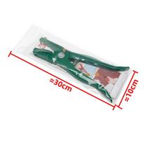 Sheep Cattle Aluminum Alloy Ear Tag Pliers Automatic Locking Buckle Ear Label Pliers 2 Needles Livestock Equipment Green/Purple gray