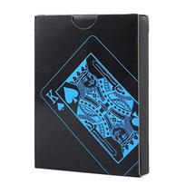 Poker Cards Waterproof Bending Resistant Thickened Matte Playing Cards Party Game Props Blue black