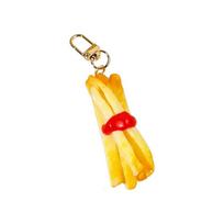 Realistic Food Keychain Set PVC Mini Crab Lobster Keyring Creative Novelty Fun Gift for Car Key Backpack Lovers Friend Party Decoration beige