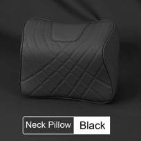 NAPPA Leather Headrest Car Neck Pillow Soft Seat Lumbar Support Waist Pillow For Mercedes Benz AMG A C E S Class W207 W211 W212 JA5 gray