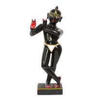 Polyresin Black Krishna Banke Bihari Kanha ji Murti Statue Idol for Home Pooja Gifted Piece Office Decor Idol Size 25.4 cm 25.4 cm black