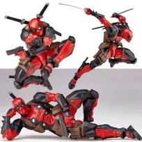 Spider-Man Articulated Action Figure Revoltech Deadpool Anime Model Collectible raudona