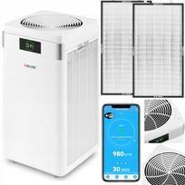 Oro valytuvas WELLTEC APH1000D, 200 m², 2x HEPA H13, WiFi, UV lempos