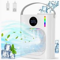 Nešiojamas oro kondicionierius 4in1 su ventiliatoriumi, drėkintuvu ir naktine lempute, 900 ml