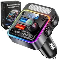 Automobilinis FM siųstuvas su laisvų rankų įranga, Bluetooth 5.3, USB, 2xPD, greito įkrovimo ir žemų dažnių stiprinimu