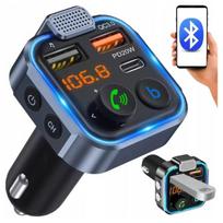 Automobilinis „Bluetooth“ FM siųstuvas, 3 USB, MP3 grotuvas, greitas įkroviklis