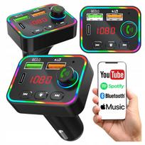 Automobilinis FM Bluetooth siųstuvas Tracer su USB-C įkrovikliu 25W, LED ekranas, laisvų rankų funkcija