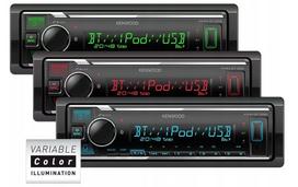 Automagnetola Kenwood KMM-BT358 su Bluetooth, MP3, USB, AUX, spalvotu ekranu, 3xRCA