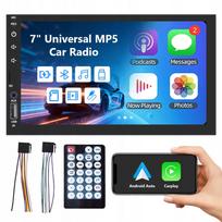 7" universalus MP5 automobilio radijas su belaidžiu CarPlay, Android Auto, AUX, USB, Bluetooth