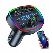 Automobilinis Bluetooth FM siųstuvas ir USB-C įkroviklis (2.4A + 1.0A QC)