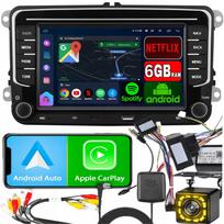 Automobilinė radijo sistema su WiFi, Android, 6GB, VOLKSWAGEN SEAT SKODA PASSAT B6 B7 GOLF 5 6