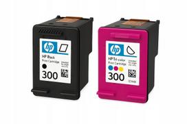 Rašalo kasetės HP 300 juoda (CC640A) ir spalvota (CC643A) rinkinys