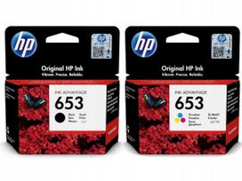 Rašalų rinkinys HP 653, juodas 3YM75AE ir spalvotas 3YM74AE, originalus, tinka 6000/6400