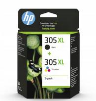 Rašalų rinkinys HP 305xl, juoda + spalvota, DeskJet 2810e, 4122, 2710e