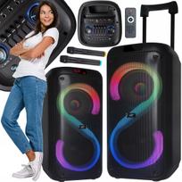Nešiojama kolonėlė XXL 400W Partybox, karaoke, nuotolinio valdymo pultas, AUX, USB, Bluetooth, FM