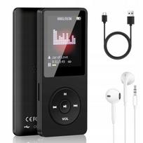 MP3 grotuvas su radiju, „Bluetooth“, garso įrašymo funkcija, triukšmo slopinimu, 16GB atmintimi ir ausinėmis