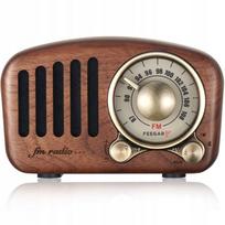 Nešiojamas FM virtuvės radijas Feegar RETRO, medinis, Bluetooth, iki 10 val. grojimo, SD kortelės palaikymas