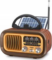 Virtuvinis retro radijas su AM/FM/SW, Bluetooth, SD/TF kortelių skaitytuvu, AUX ir saulės įkrovimu