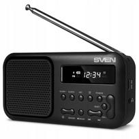 Nešiojamas radijas SVEN SRP-50, FM, USB, juodas, su ausinių jungtimi