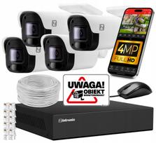 IP vaizdo stebėjimo kamera 4MPx POE rinkinys su mikrofonu, 4 vnt., tiesioginė peržiūra