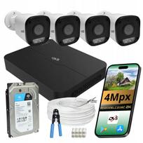 Vaizdo stebėjimo kamera rinkinys, 4 IP POE kameros, 4 Mpx, DUAL LIGHT, 1TB