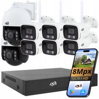 Vaizdo stebėjimo WiFi kamera rinkinys, 6 kameros + 2 pasukamos lauko 8MPx kameros, 4K namams