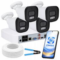 Stebėjimo kamerų rinkinys DAHUA, 4 IP, 4Mpx, Dual Light